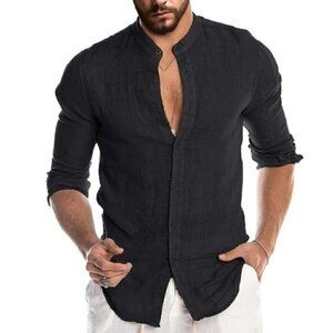 Black Casual Men's Shirt